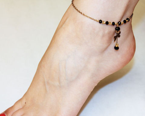 Brass,Dragonfly,Anklet,Jewelry,Chain,gold_anklet,dragon_fly,cross,dainty,black_anklet,for_her,rhinestone_cross,gold_cross,brass,ladies_anklet,foot_jewelry,beaded_anklet,crystal_anklet,oxidized brass,crystal beads,brass dragon fly or rhinestone cross charm
