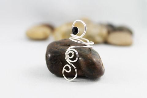 Black,Crystal,Womens,Knuckle,Ring,TRS105,Jewelry,Wrapped,toe_ring,knuckle_ring,swirl_ring,spiral_ring,womens_ring,teens_ring,silver_ring,adjustable,silver_knuckle_ring,swirl,fashion_ring,womens_jewelry,teen_jewelry,non tarnishing silver,black flat back crystal