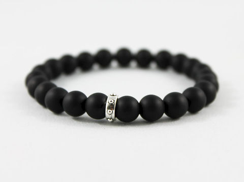 Unisex,Black,Matte,Onyx,Bracelet,Jewelry,Beaded,onyx_bracelet,stacking_bracelet,black_bracelet,beaded_bracelet,stretch_bracelet,stretchy_bracelet,mens_bracelet,bead_bracelet,womens_bracelet,unisex_bracelet,mens_black_onyx,matte_onyx,mens_jewelry,onyx beads,elastic cord,silver pl