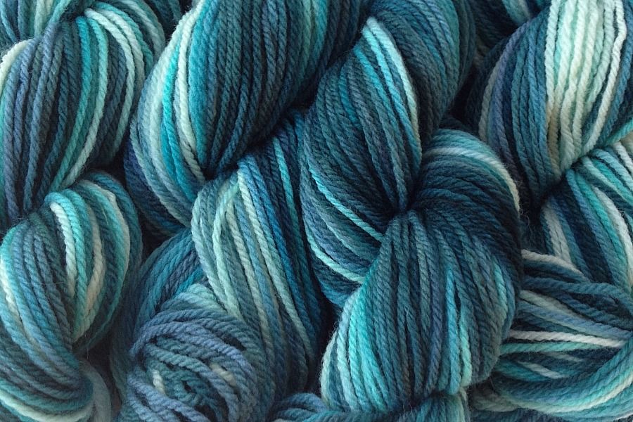 Beach Glass Hand Dyed Merino Wool Yarn DK / Sport Wt ewe and me yarns