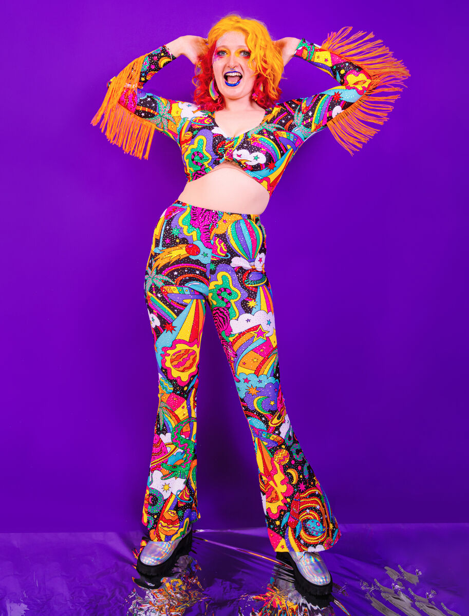 Beam Me Up Flares - UV Reactive - Eco Lycra - product image