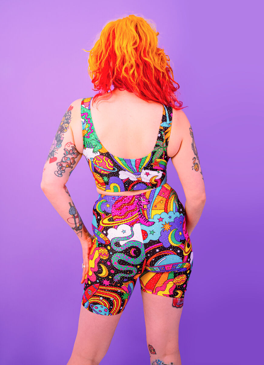 Beam Me Up Cycling Shorts - UV Reactive - Eco Lycra - product images  of 