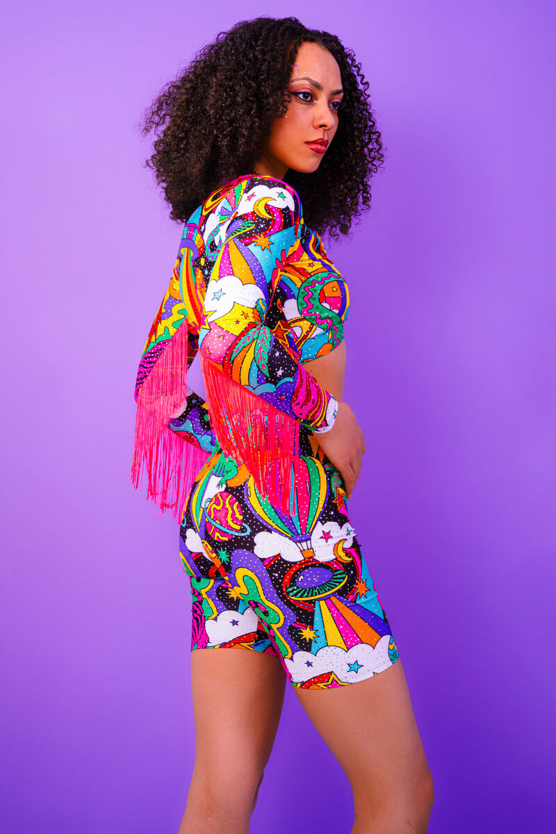 Beam Me Up Cycling Shorts - UV Reactive - Eco Lycra - product images  of 