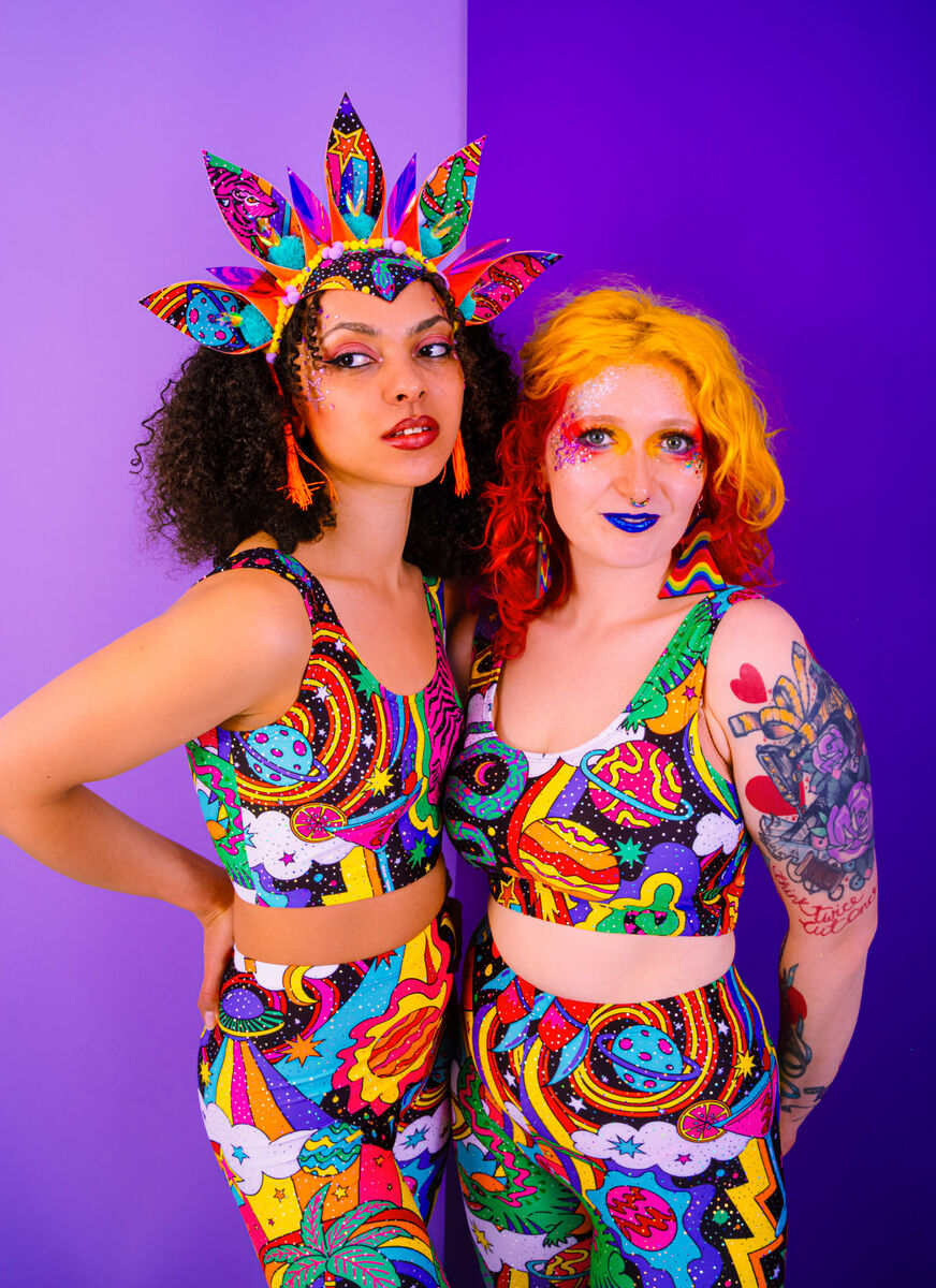 Beam Me Up Crop Top - UV Reactive - Eco Lycra - product images  of 