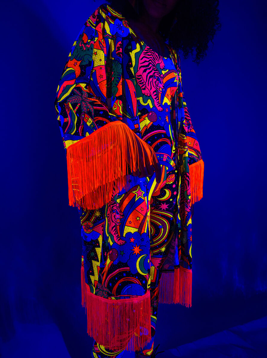 Beam Me Up Tassel Kimono - UV Reactive - Eco Lycra - product images  of 