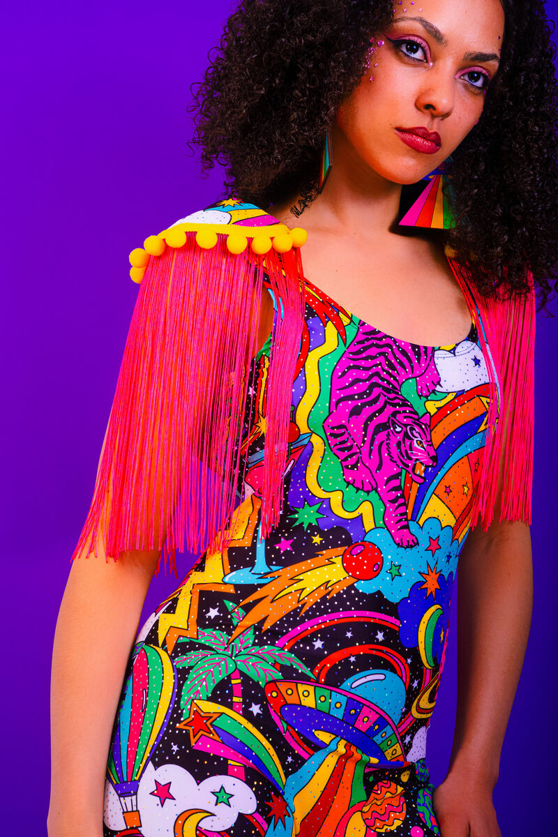 Beam Me Up Tassel Shoulder Epaulettes - UV Reactive - product images  of 