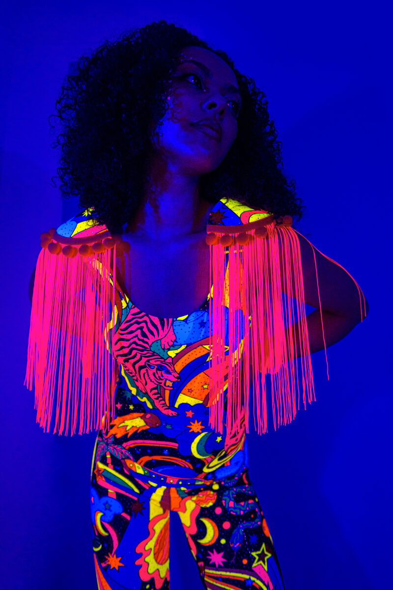 Beam Me Up Tassel Shoulder Epaulettes - UV Reactive - product images  of 