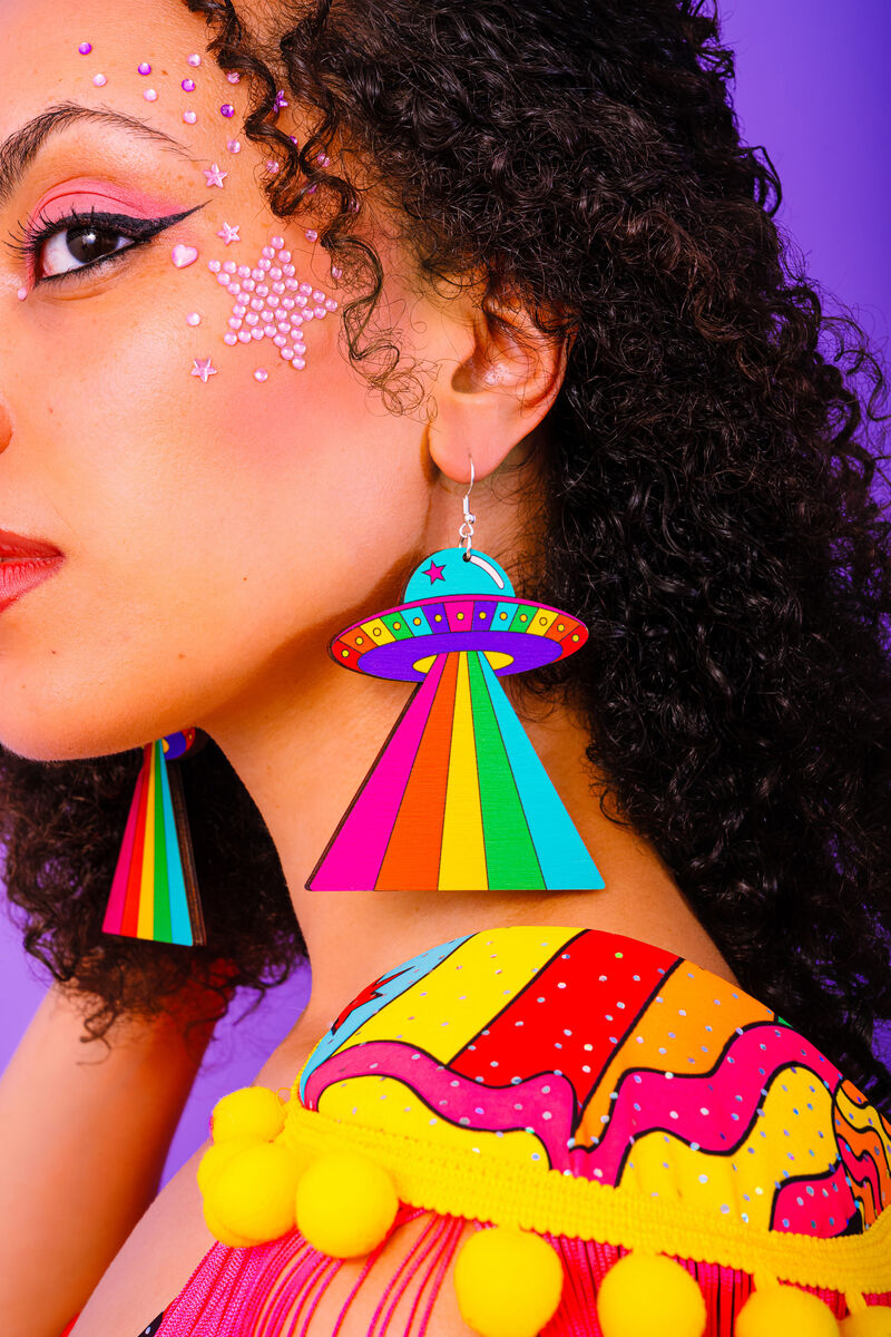 Beam Me Up Tassel Shoulder Epaulettes - UV Reactive - product images  of 