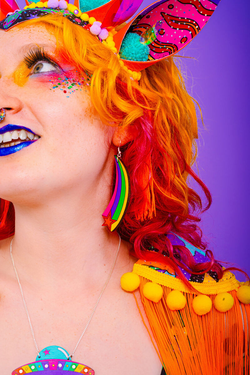 Rainbow Shooting Star Earrings - product images  of 