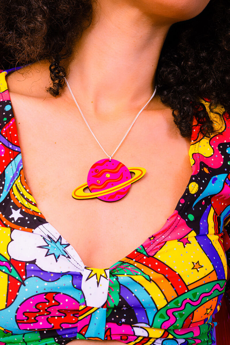 Pink Planet Necklace - product image