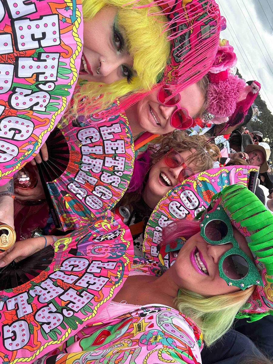 Let's Go Girls Hand Fan - product images  of 
