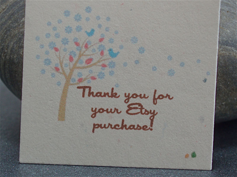 24 Mini Tags, Ready to Ship, Vogue Tree, Thank You For Your Etsy Purchase - product images  of 