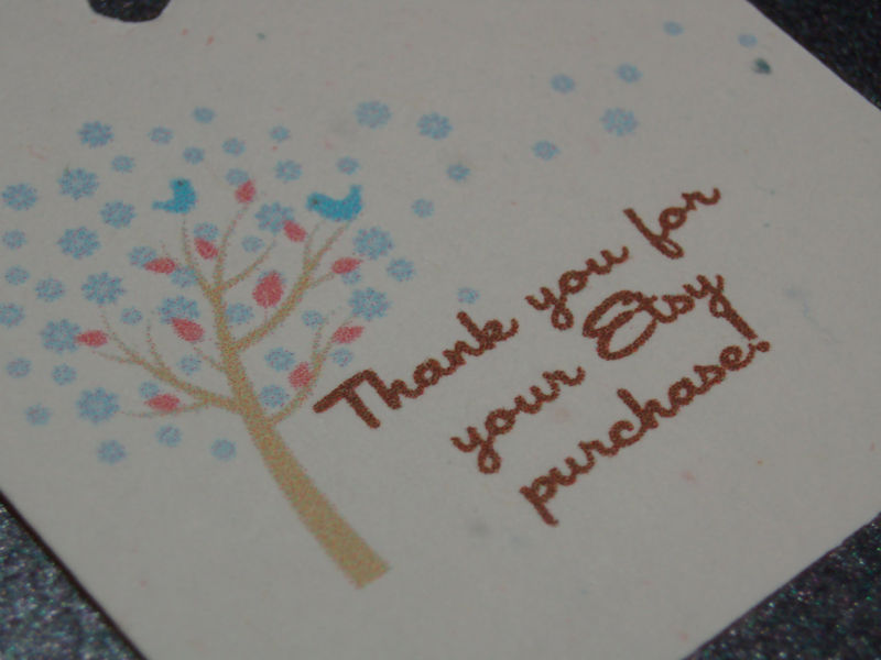 24 Mini Tags, Ready to Ship, Vogue Tree, Thank You For Your Etsy Purchase - product images  of 