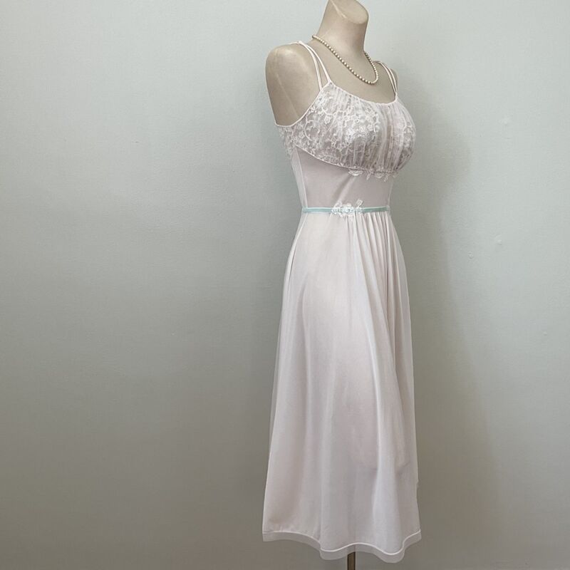 50s Blush Pink Illusion Lace Princess Gown  XS - product image  