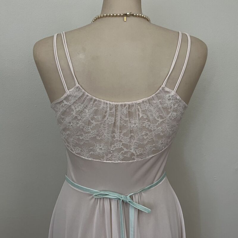 50s Blush Pink Illusion Lace Princess Gown  XS - product image  