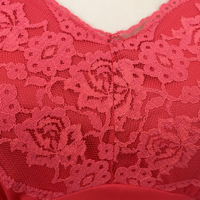 60s Vintage Tomato Red Snowdon Full Slip    36b  Medium - product image  