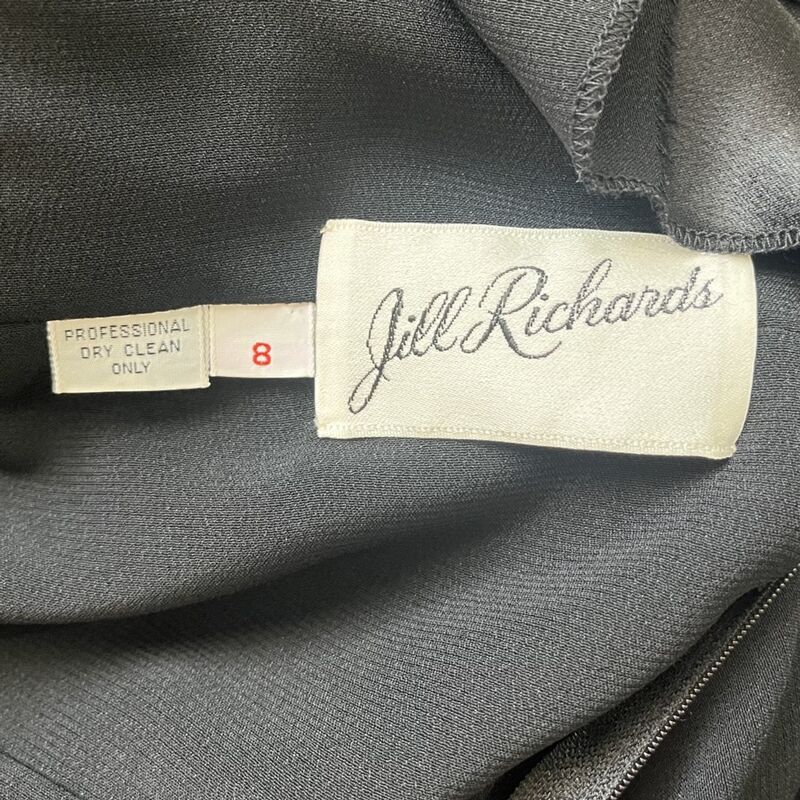 80s Vintage One-Shoulder Ruffled JILL RICHARDS Evening Dress  34b/28w - product image  