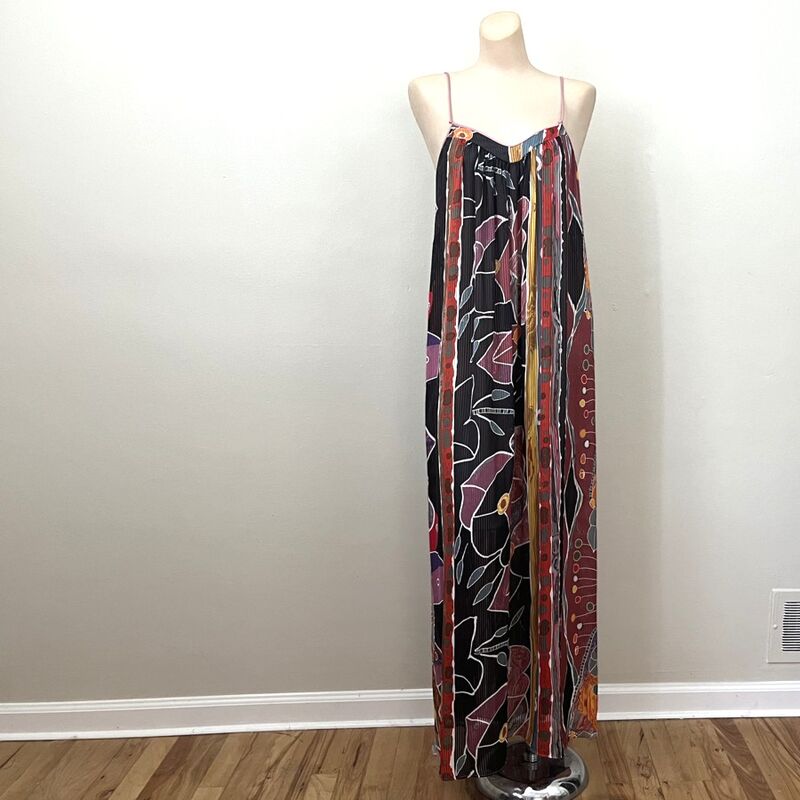 80s Vintage MARY McFADDEN Tribal Design Gown and Robe   Medium - product image  