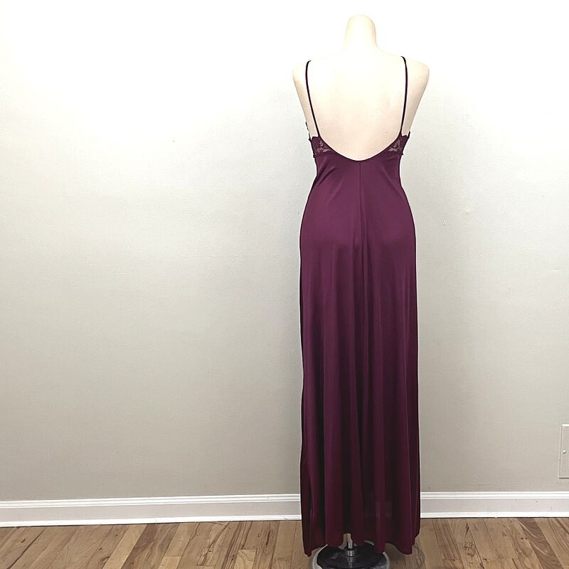 80s Vintage LADY CAMEO Burgundy Long Nightgown   Small - product image  