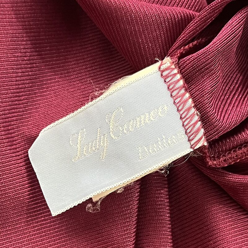 80s Vintage LADY CAMEO Burgundy Long Nightgown   Small - product image  