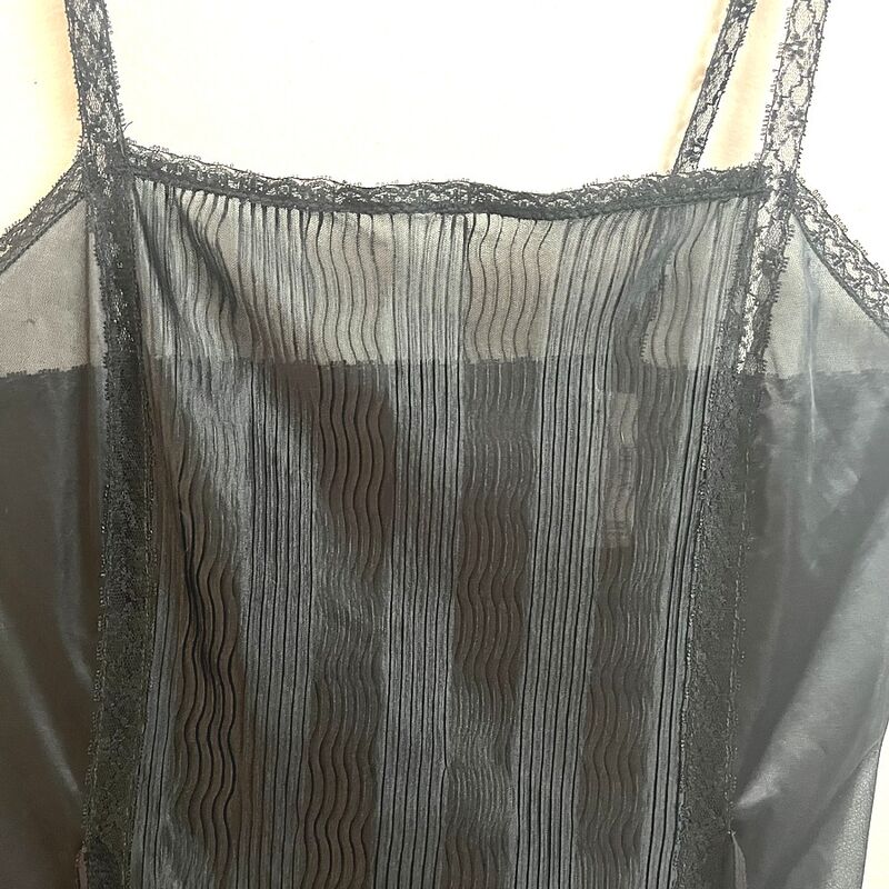 70s Vintage OLGA Daintiest Sheer Black Teddy   Small - product image  