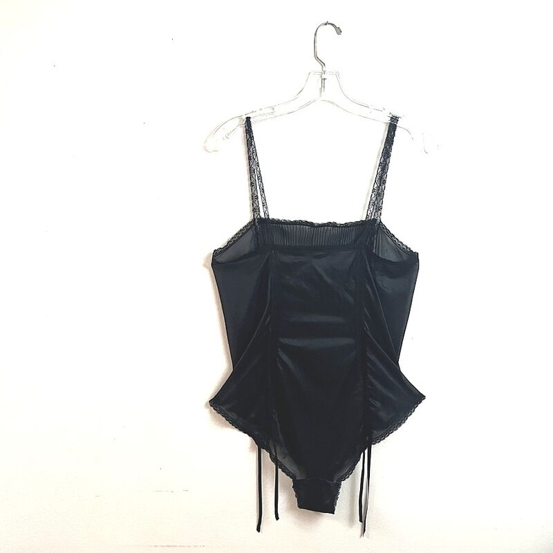 70s Vintage OLGA Daintiest Sheer Black Teddy   Small - product image  