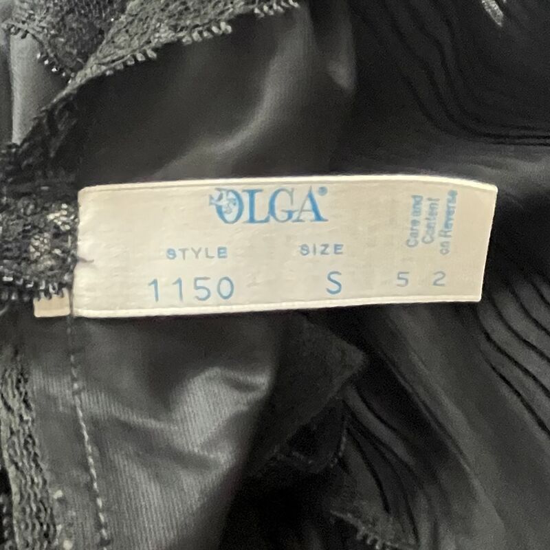 70s Vintage OLGA Daintiest Sheer Black Teddy   Small - product image  