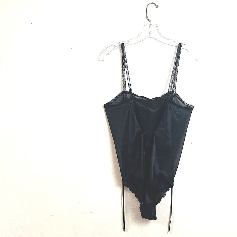 70s Vintage OLGA Daintiest Sheer Black Teddy   Small - product image  