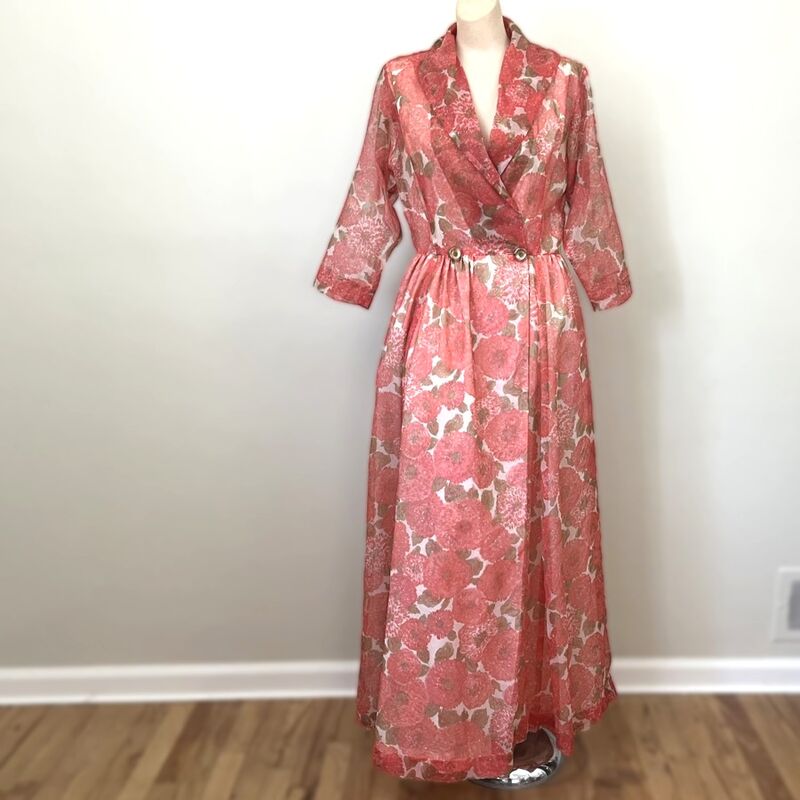 50s Vintage ROBERT ROSENFELD Dressing Gown Housecoat Robe  Medium - product image  
