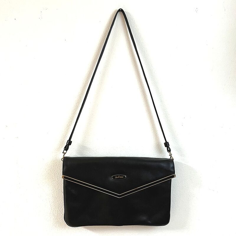 Vintage ETIENNE AIGNER Black Leather Handbag - product image  