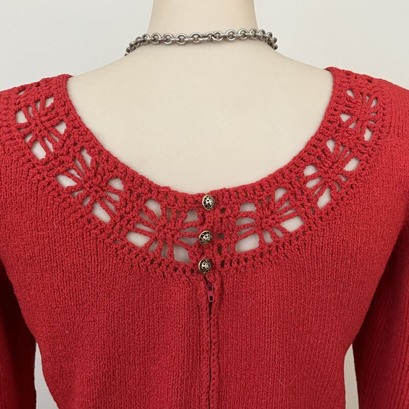 60s Vintage Red SWEATER DRESS Nubby Knit  - product image  