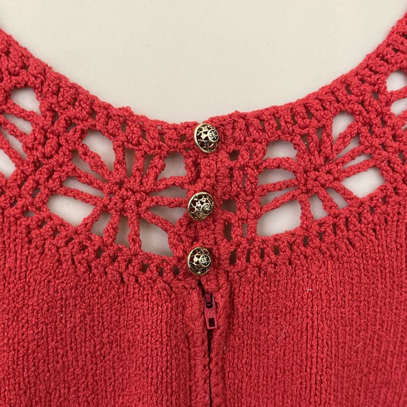 60s Vintage Red SWEATER DRESS Nubby Knit  - product image  