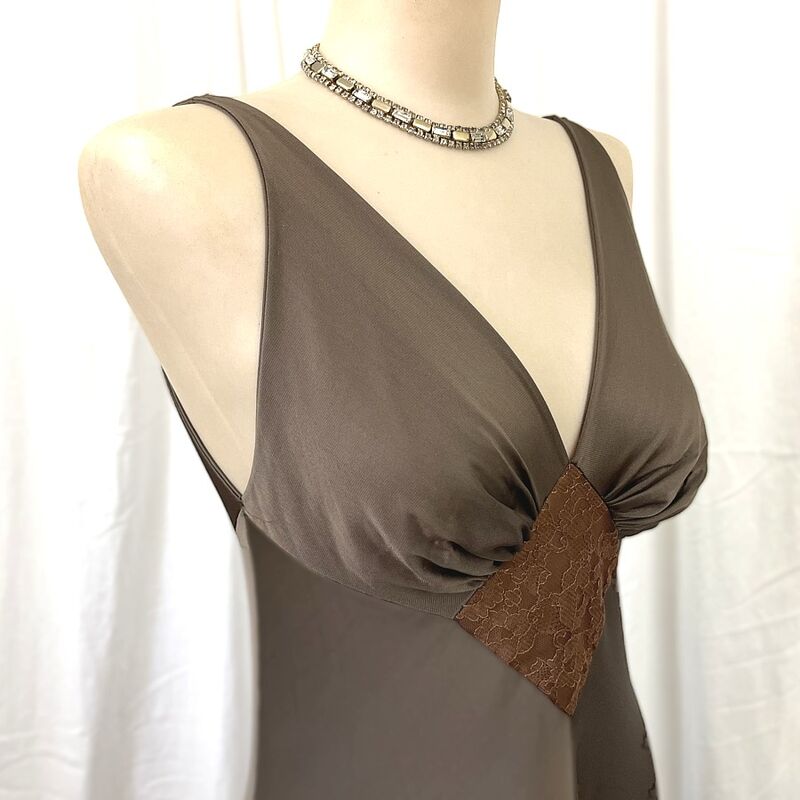 70s Vintage OLGA Chocolate & Cinnamon Long Nightgown  X-Small - product image  