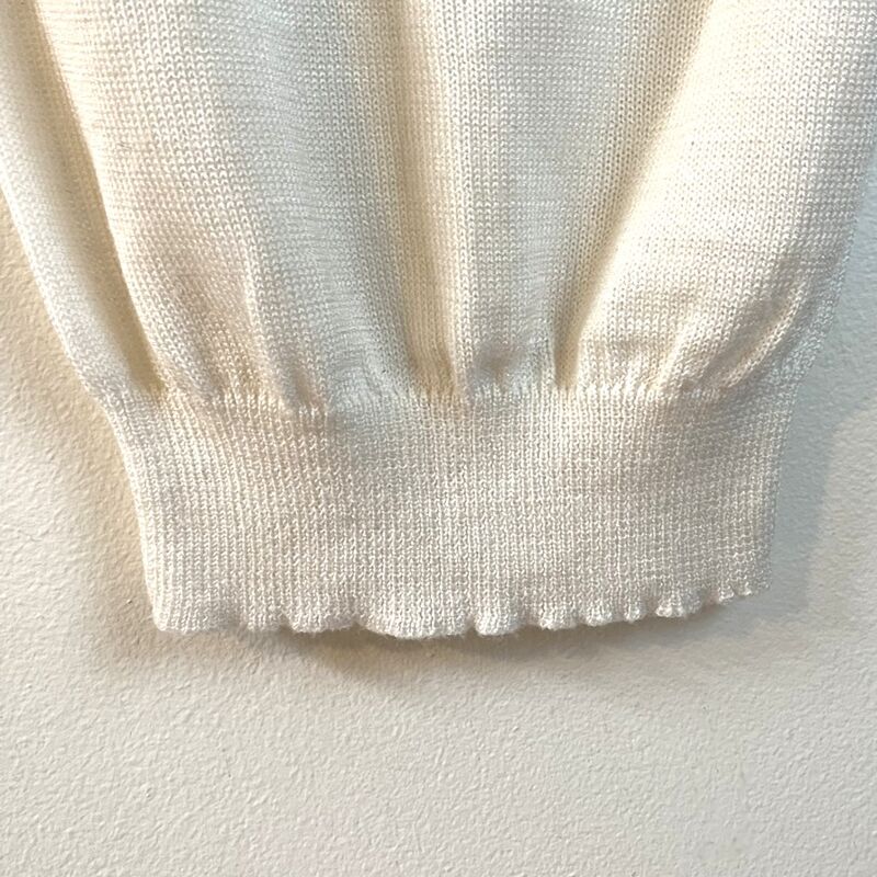 80s Vintage GITANO White Sweater Puff Sleeves  Medium - product image  