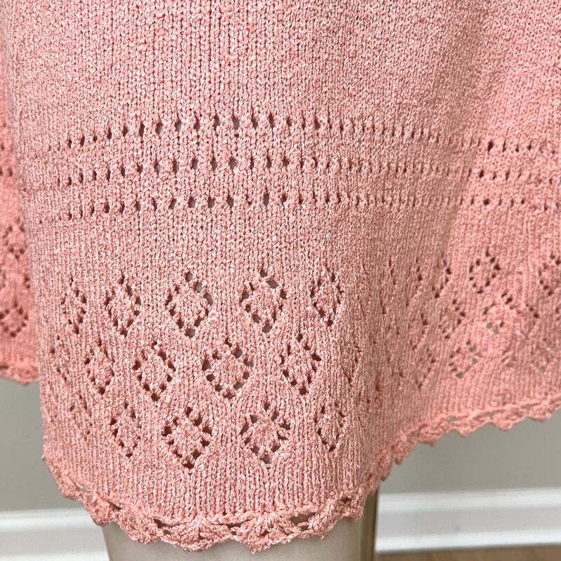 Vintage 60s Diamond Peach Sweater Dress  - product image  