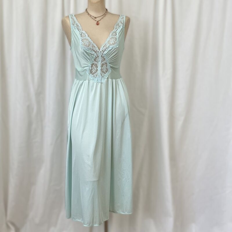 80s Vintage Mint Green OLGA Nightgown  Large/X-L - product image  