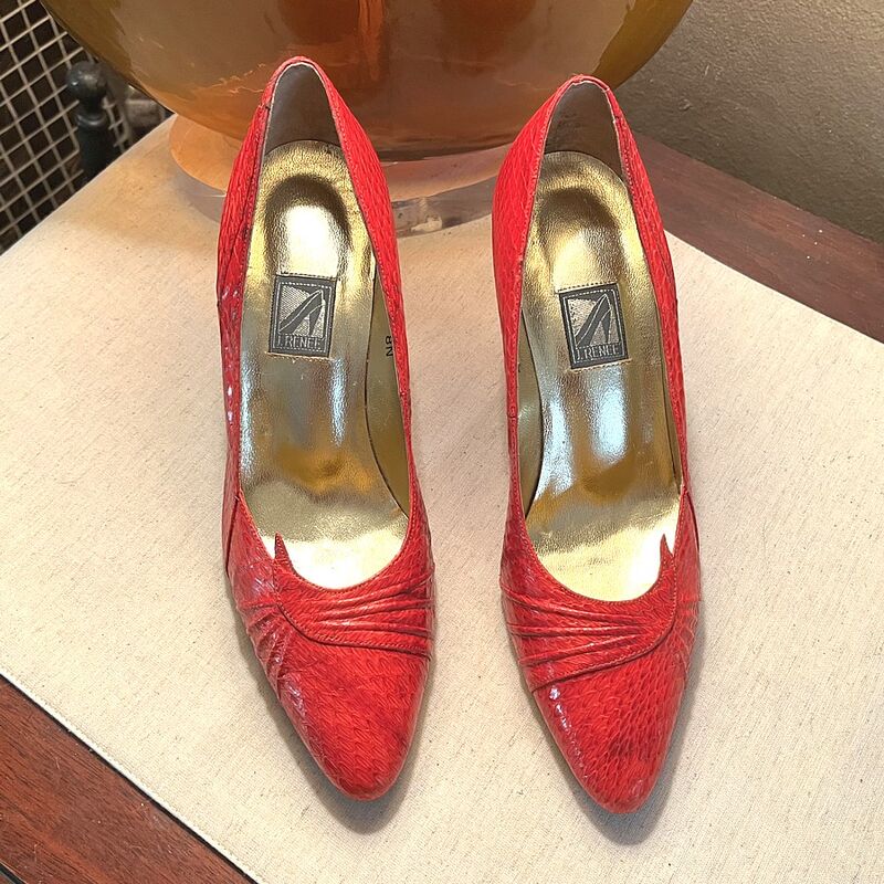 80s Vintage Red Snake Reptile J. RENEE Shoes    8N - product image  
