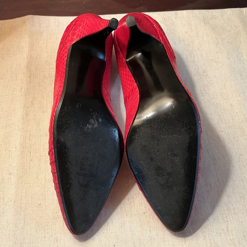 80s Vintage Red Snake Reptile J. RENEE Shoes    8N - product image  