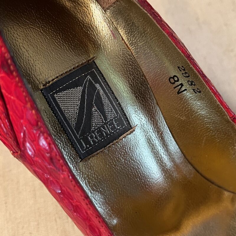 80s Vintage Red Snake Reptile J. RENEE Shoes    8N - product image  
