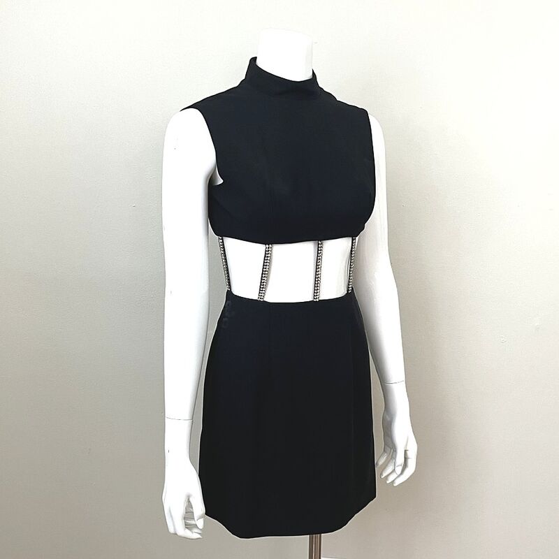 60s SABA CALIFORNIA Jeweled Bare Midriff Party Dress  X-Small - product image  