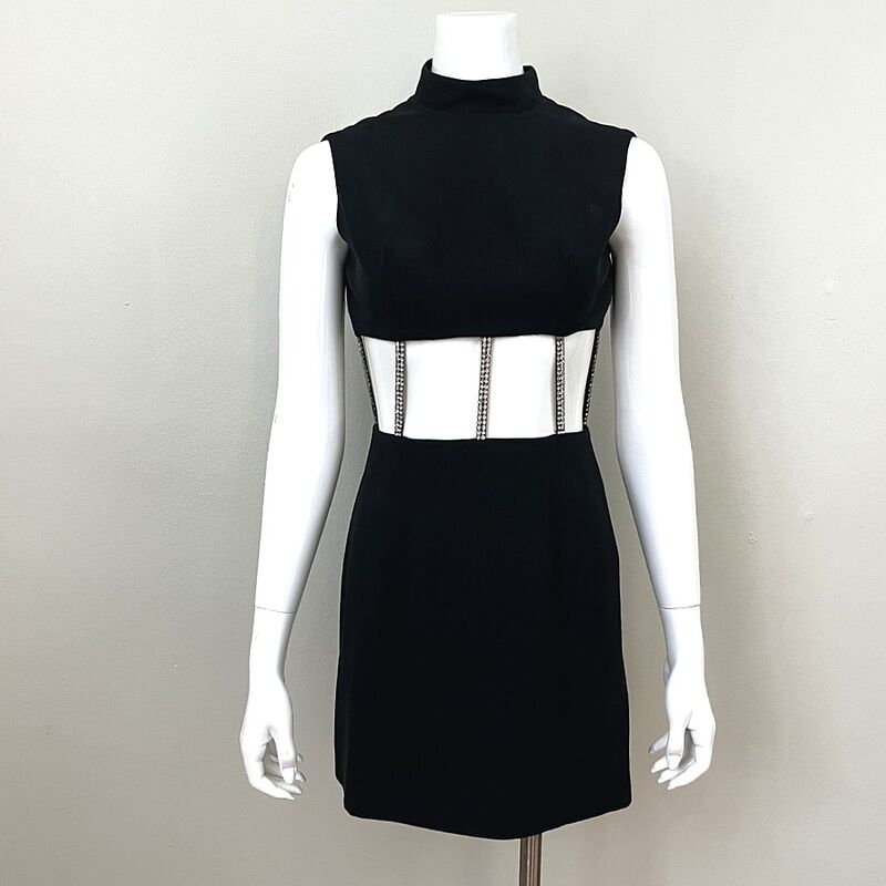 60s SABA CALIFORNIA Jeweled Bare Midriff Party Dress  X-Small - product image  