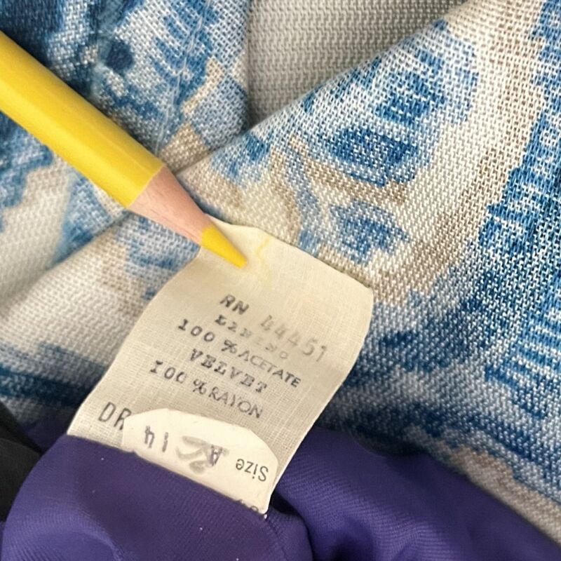 70s Vintage BLUE VELVET Maxi Dress Empire Open Back  Small - product image  