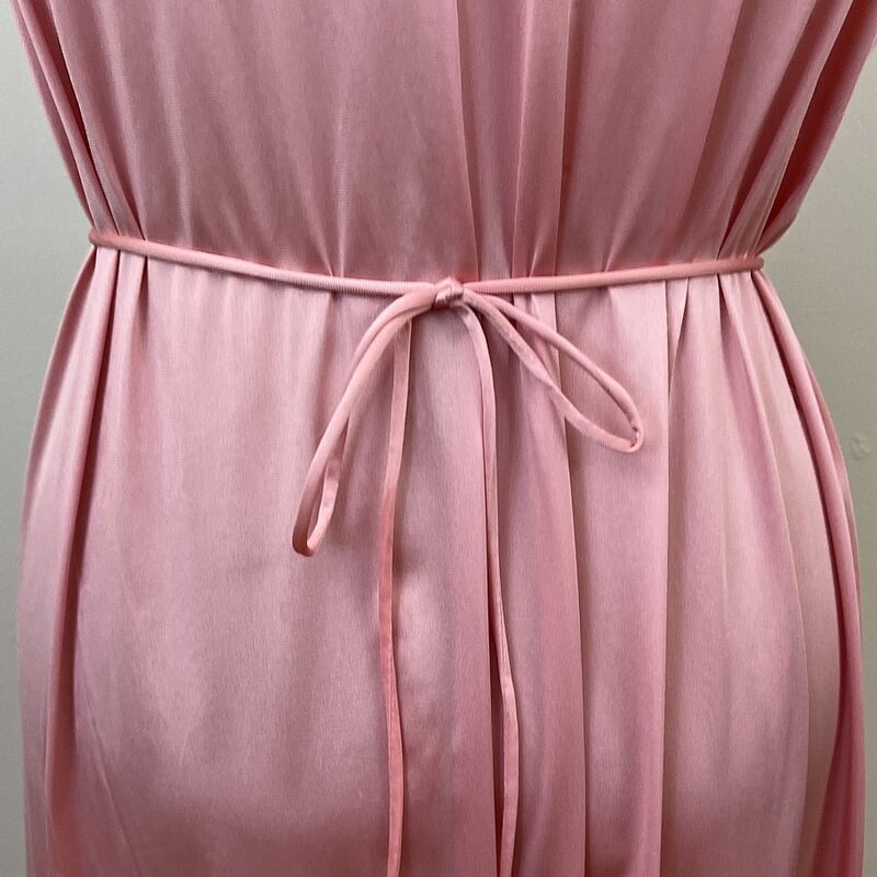 70s Vintage VANITY FAIR Glossy Pink Empire Long Nightgown  Medium - product image  