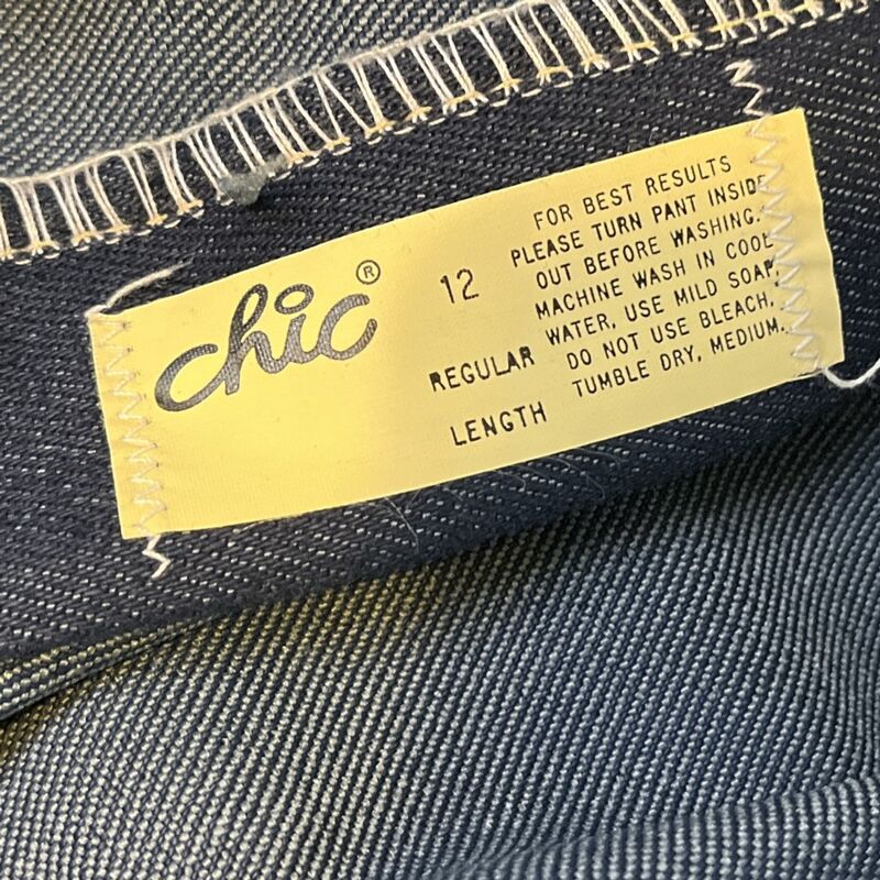 Vintage 80s CHIC Jeans Dark Wash Denim Pants  Medium - product image  