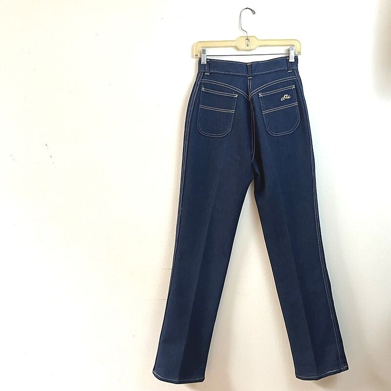 Vintage 80s CHIC Jeans Dark Wash Denim Pants  Medium - product image  