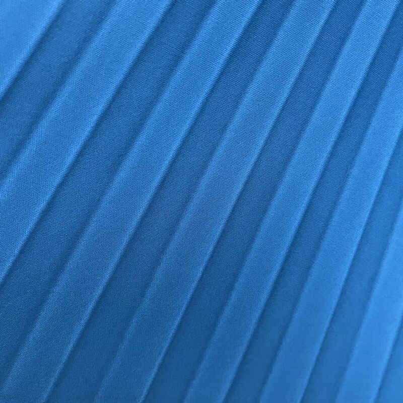 70s 80s Vintage Azure Blue Pleated Long Party Dress   XXS - product image  