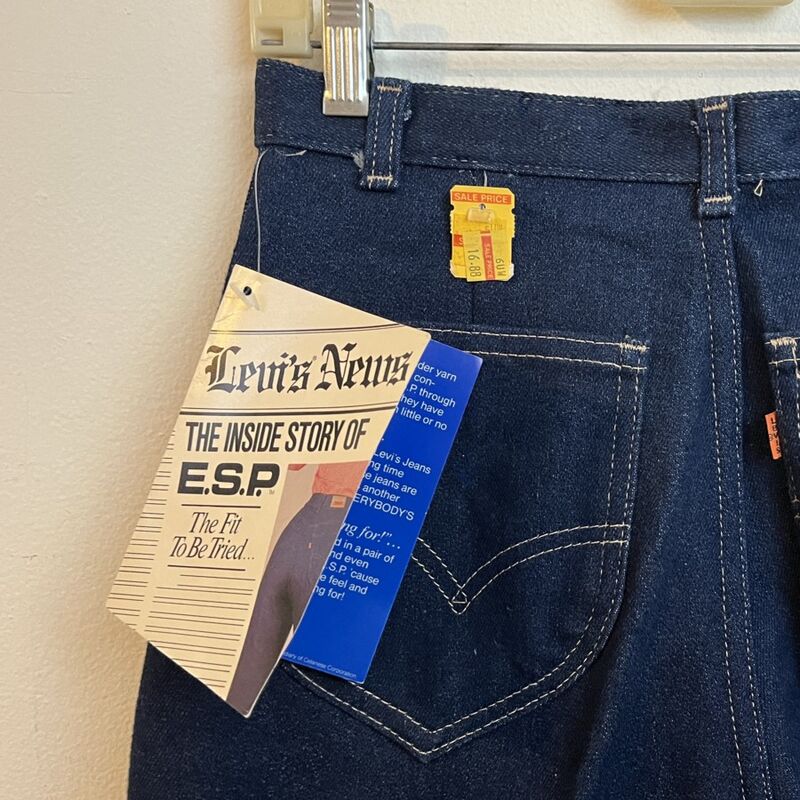 Vintage 80s Levi's E.S.P. Jeans Denim Dark Wash High Rise NWT Medium - product image  
