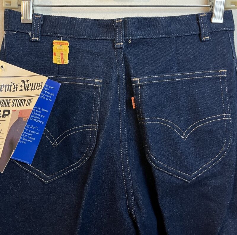 Vintage 80s Levi's E.S.P. Jeans Denim Dark Wash High Rise NWT Medium - product image  
