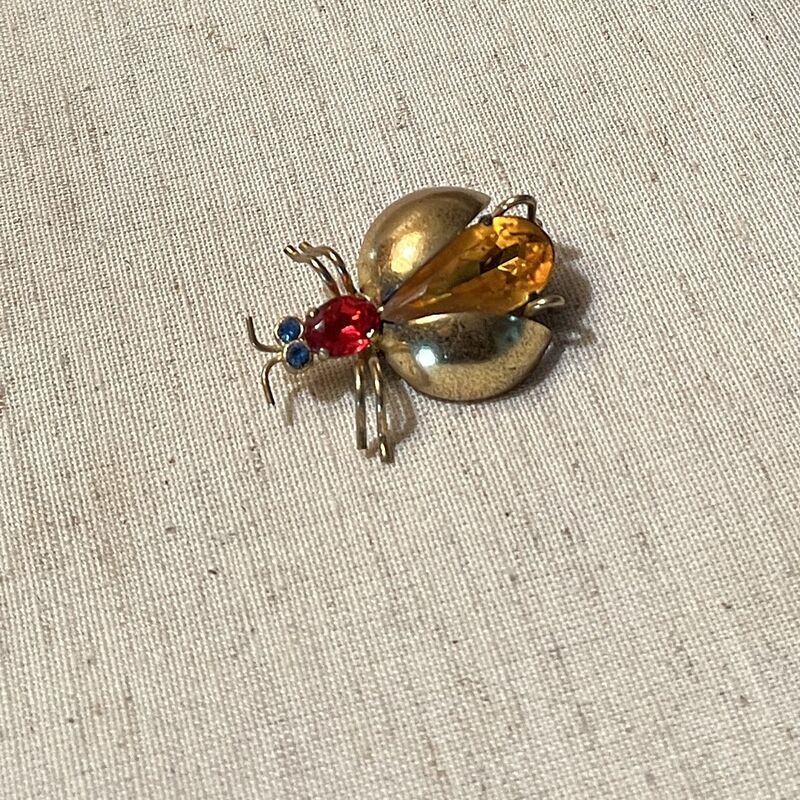 20s 30s Vintage Czechoslovakia Bug Brooch Pin - product image  