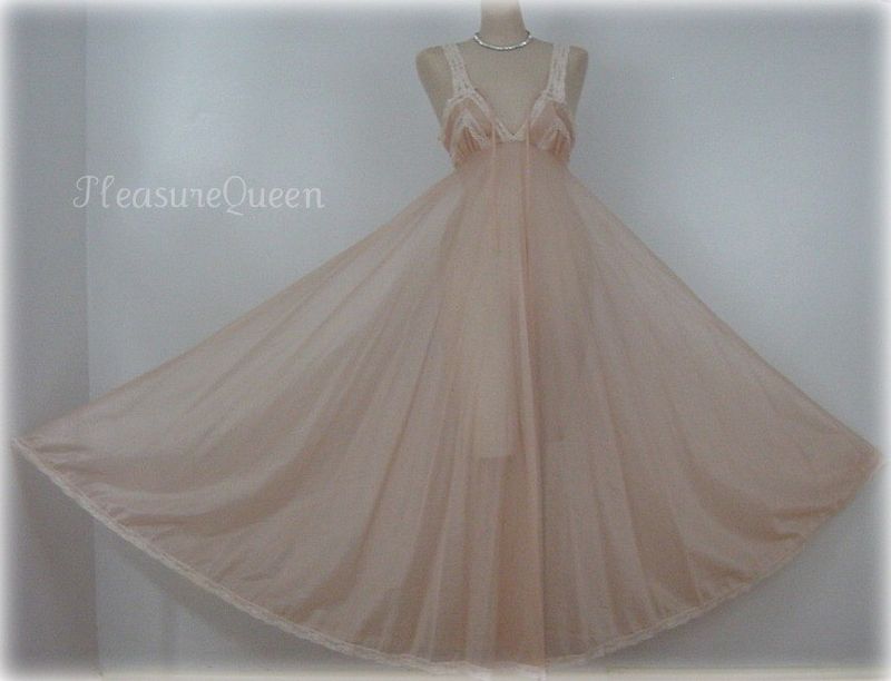 70s Sheerest Sexiest Pandora by Chic Sweeping Gown Nightgown   38 Bust - product image  